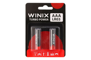 Батарейка щелочная AAA 1.5V LR03 Turbo Power Winix 2шт