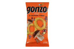 Кільця кукурудзяні зі смаком грибів Gonzo м/у 150г