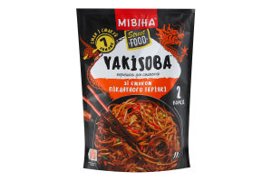 Вермишель для жарки со вкусом пикантного терияки Yakisoba Street Food Мівіна м/у 130г