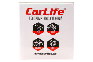 Насос ножний одноциліндровий з манометром 10Атм КарЛайф