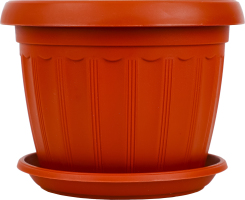 Горщик д/квітів Терра теракотовий 12*9см з підставкою Алеана