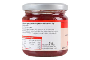 Джем стерилизованный Клубника-земляника-ревень Fine Life с/б 210г