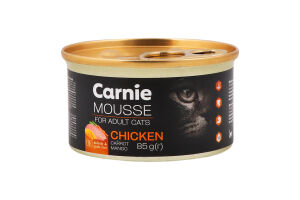 Корм д/дорослих котів Мус з куркою манго морквою та желе 85г ж/б Carnie
