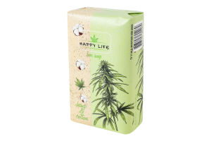 Мило тверде Конопля і бавовна Happy Life 180г