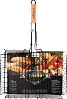 Решітка-гриль д/овочів грибів та риби чорна 30*42см EcoKraft