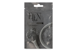 Глина чорна з активованим вугіллям та екстрактом алое вера Elen Cosmetics 40г