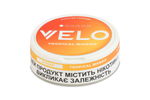 Подушечки нікотиновмісні безтютюнові з підсолоджувачами Velo М'який Tropical mango 15х0.42г