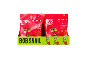 Снек фруктово-ягідний для дітей від 12міс Apple-strawberry Baby Bob Snail м/у 40г