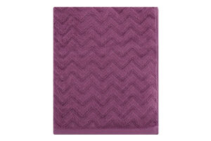Рушник темно-фіолетовий махровий велюр жакард 50*90см 550г/м2 ГМ Текстайл