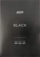 Папір кольоровий Kids Line Black А4 9кольорів 18аркушів ZiBi