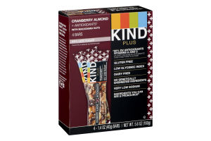 KIND Plus Bars Cranberry Almond + Antioxidants with Macadamia Nuts - 4 CT