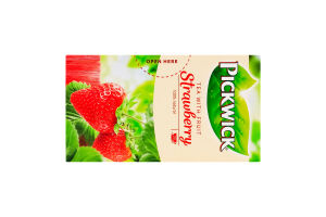Чай чорний ароматизований зі шматочками полуниці Strawberry Pickwick к/у 20х1.5г