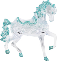 Підвіска новорічна Кінь зелена 10*10см КМ