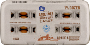 Ahold Cage Free Brown Eggs Grade A Large - 18 CT