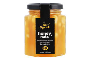 Мед Вулик Selected honey різнотрав`я з фундуком