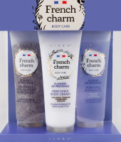 Набір Flowers of provence Гель д/душу 125мл+Крем д/тіла 125мл+Скраб-пілінг д/тіла 125мл Liora