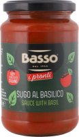 Соус томатний з базиліком пастеризований Basso с/б 350г