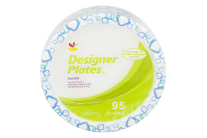 Ahold Designer Paper Plates - 95 CT