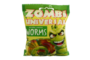 Цукерки желейні ZOMBI UNIVERSAL Worms 70г