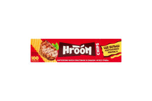 Чипси картопляні пластинки М'ясо гриль Hroom к/у 100г