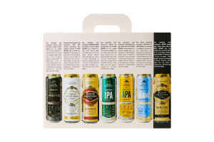 Набір Пиво Rinktinis+IPA+APA+Blanc+Bohemijos Dark+Baltic Porter 6х0.568л + келих 0.568л Volfas Engelman к/у