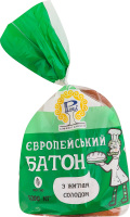 Батон половинка в нарізці з житнім солодом на заквасці Європейський Рома 0.2кг
