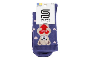Шкарпетки жін Premier socks Ведм з сер джин р23-25