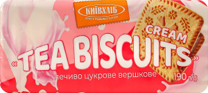 Печенье сахарное сливочное Tea biscuits Київхліб м/у 190г