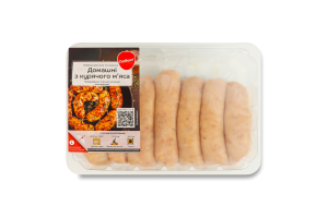Ковбаски з курячого м'яса для гриля та смаження Домашні Глобино охол лоток 600г