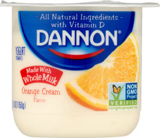 Dannon Whole Milk Yogurt Orange Cream