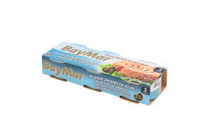 Тунец кусками в подсолнечном масле BayMar к/у 3х80г