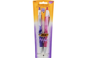 BiC For Her Easy Glide Medium Black Pen - 2 CT
