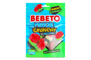 BEBETO Цукерки-кранчі "Кавун", 35г