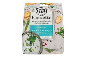 Сухарики пшеничні Вершковий соус із зеленню Baguette Flint м/у 100г