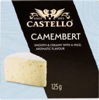 Сир 50% з білою пліснявою Camembert Castello к/у 125г