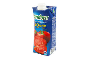 Сок восстановленный стерилизованный с солью томатный Sandora т/п 500мл