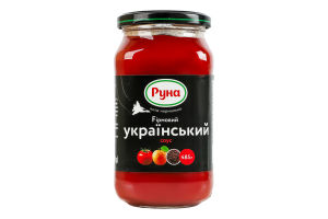 Соус с сахаром и подсластителем стерилизованный Украинский фирменный Руна с/б 485г