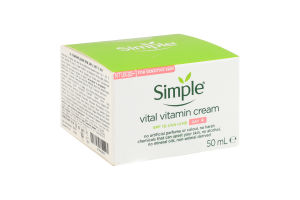 Крем для лица дневной витаминный SPF 15 Kind to skin Simple 50мл