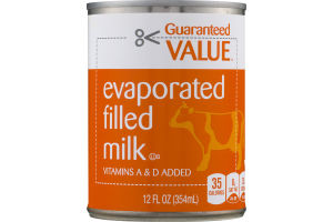 Guaranteed Value Evaporated Filled Milk