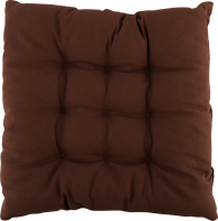 Подушка на стілець Суцвіття бежево-шоколадна напівпанама з зав"язками 40*40см Homeline