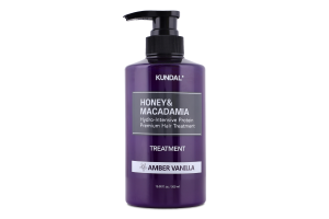 Кондиціонер для волосся зволоження та відновлення Amber vanila Honey&Macadamia Kundal 500мл