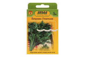 Насіння Петрушка листкова Гігантела дражоване на стрічці 5м 2г Седос