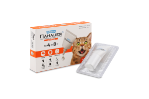 Краплі протипаразитарні д/котів від 4кг до 8кг Панацея Суперіум