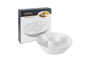 Тарілка для закусок Nerthus порцелянова 3 секції