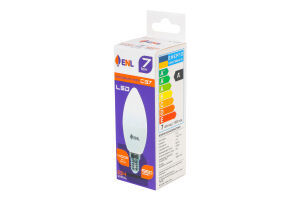 Лампа светодиодная LED 4100K 7W E14 C37 №C37Е147ENLN Enl 1шт