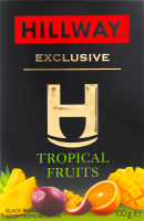 Чай черный байховый листовой с тропическими фруктами Exclusive Hillway к/у 100г