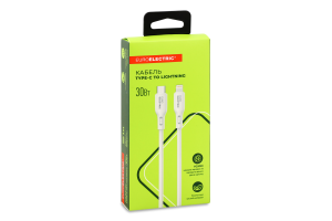 Кабель д/смартфону білий Type-C-Lightning 30W 3A 1м Euroelectric