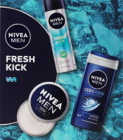 Набор Гель для душа Cool kick 250мл + Антиперспирант Fresh kick 150мл + Крем для лица 75мл Fresh kick Nivea Men 3шт