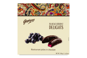 Мармелад жевательный со вкусом смородины в шоколаде Delights Goplana к/у 190г