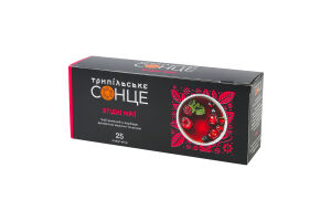 Чай зеленый байховый с каркаде, яблоком со вкусом и ароматом малины и вишни Ягодные мечты Трипільське Сонце к/у 25х1.5г